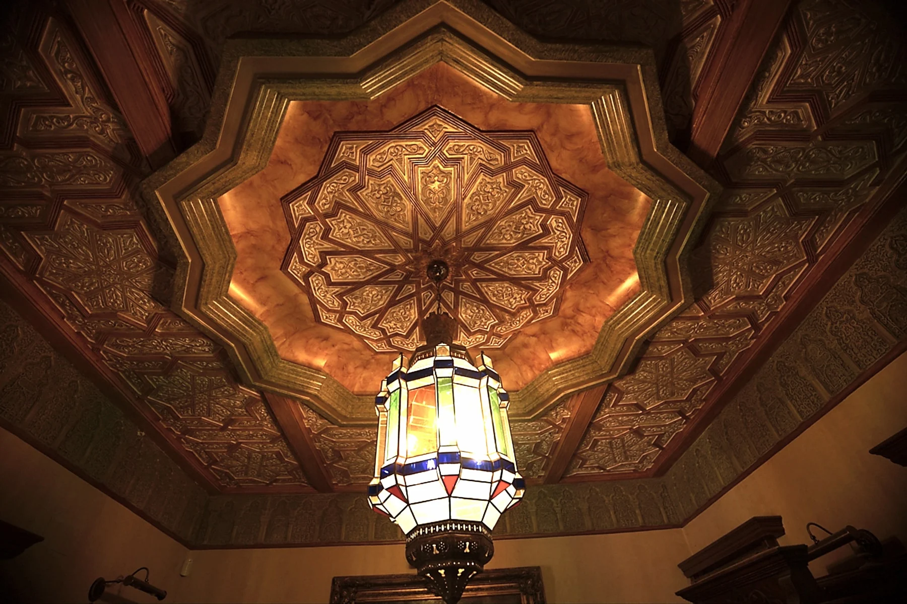 Hand-finished ceiling detail